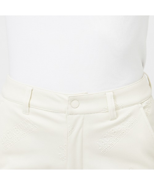 Jack Bunny!!（ジャックバニー）の「ジャックバニー  ラミネートスムース 裏地付きロングパンツ（その他パンツ・レディース・ホワイト/ブラック・S/M/L）」の5枚目の写真