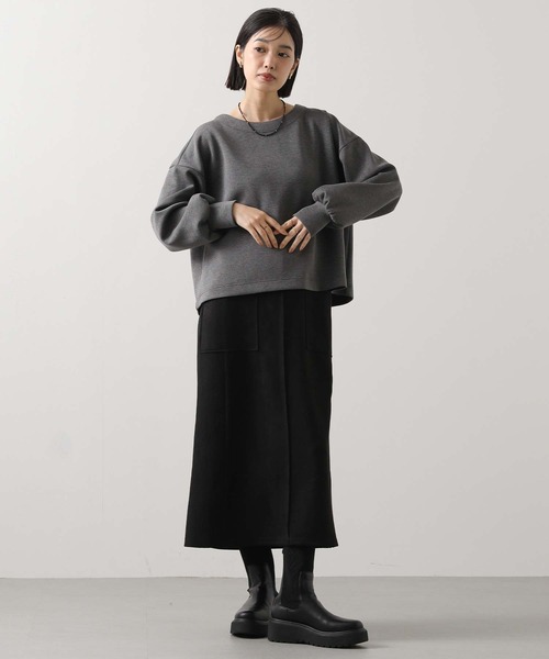 Gready Brilliant(グレディブリリアン)の「ダンボールタックリボンカットソー(Tシャツ/カットソー・レディース・アイボリー/チャコールグレー・38)」の12枚目の写真