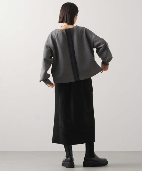 Gready Brilliant(グレディブリリアン)の「ダンボールタックリボンカットソー(Tシャツ/カットソー・レディース・アイボリー/チャコールグレー・38)」の14枚目の写真