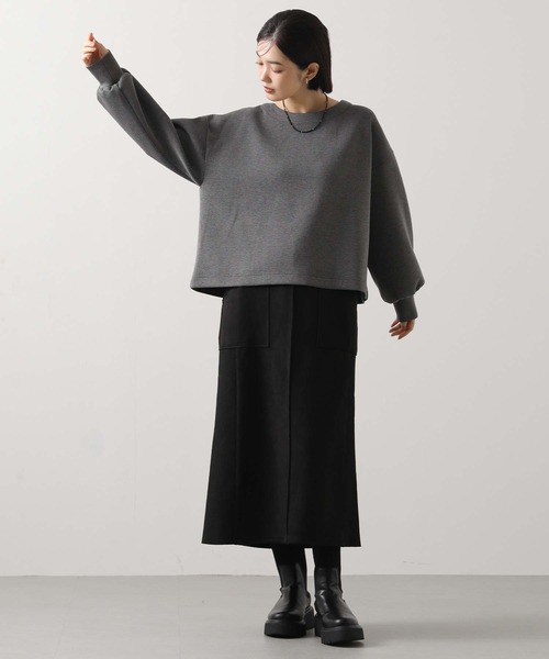 Gready Brilliant(グレディブリリアン)の「ダンボールタックリボンカットソー(Tシャツ/カットソー・レディース・アイボリー/チャコールグレー・38)」の15枚目の写真