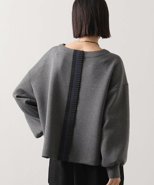 Gready Brilliant(グレディブリリアン)の「ダンボールタックリボンカットソー(Tシャツ/カットソー・レディース・アイボリー/チャコールグレー・38)」の18枚目の写真