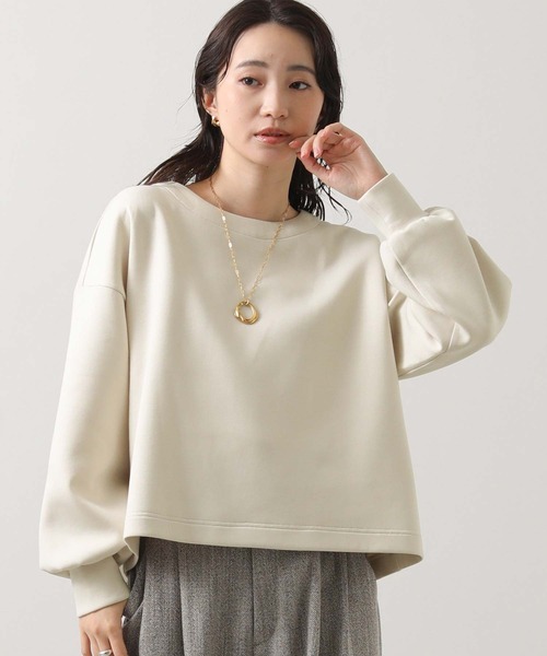 Gready Brilliant(グレディブリリアン)の「ダンボールタックリボンカットソー(Tシャツ/カットソー・レディース・アイボリー/チャコールグレー・38)」の8枚目の写真