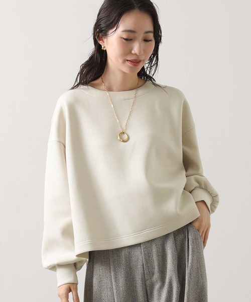 Gready Brilliant(グレディブリリアン)の「ダンボールタックリボンカットソー(Tシャツ/カットソー・レディース・アイボリー/チャコールグレー・38)」の11枚目の写真