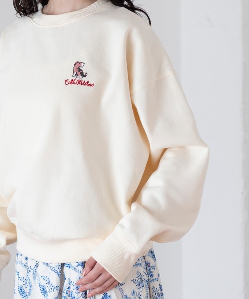 Cath Kidston（キャスキッドソン）の「裏起毛スウェットトップス Stanley（スウェット・レディース・ピンク/グレー/アイボリー/ブラック・FREE）」の2枚目の写真