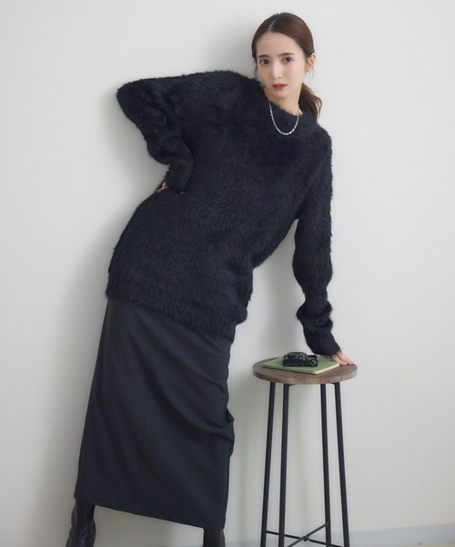 RU.TI.LE(ルチル)の「【RU.TI.LE】シャギーニット(ニット/セーター・レディース・ブラウン/ブラック・MEDIUM)」の3枚目の写真