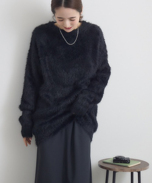 RU.TI.LE(ルチル)の「【RU.TI.LE】シャギーニット(ニット/セーター・レディース・ブラウン/ブラック・MEDIUM)」の6枚目の写真