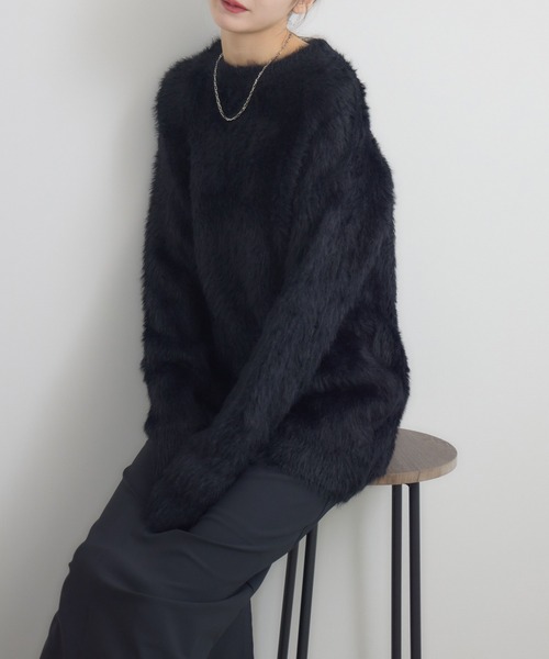 RU.TI.LE(ルチル)の「【RU.TI.LE】シャギーニット(ニット/セーター・レディース・ブラウン/ブラック・MEDIUM)」の5枚目の写真