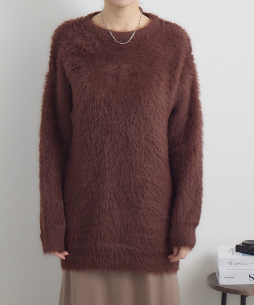 RU.TI.LE(ルチル)の「【RU.TI.LE】シャギーニット(ニット/セーター・レディース・ブラウン/ブラック・MEDIUM)」の14枚目の写真