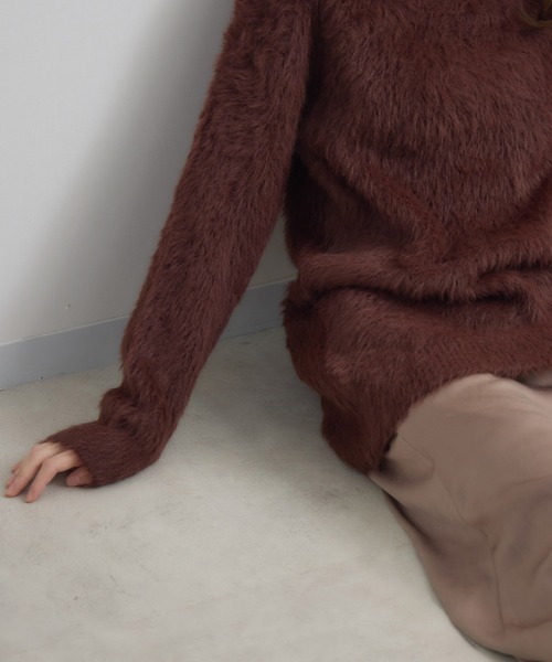 RU.TI.LE(ルチル)の「【RU.TI.LE】シャギーニット(ニット/セーター・レディース・ブラウン/ブラック・MEDIUM)」の22枚目の写真