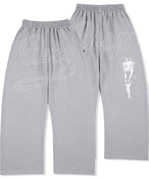 LAUGHER（ラファー）の「[Betty Boop] Mood Sweat Jogger Pants - Gray (White)（スウェットパンツ・レディース・その他・FREE）」の1枚目の写真