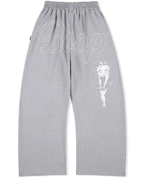 LAUGHER（ラファー）の「[Betty Boop] Mood Sweat Jogger Pants - Gray (White)（スウェットパンツ・レディース・その他・FREE）」の3枚目の写真