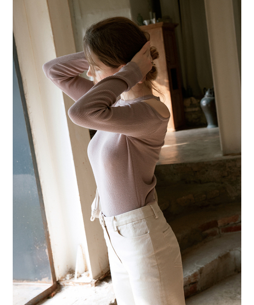 LENINA(レニーナ)の「THEA cutout knit top_PINK(ニット/セーター・レディース・PINK・FREE)」の2枚目の写真