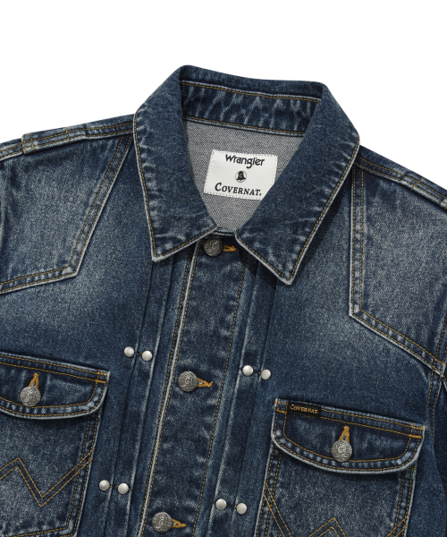 COVERNAT WOMAN（カバーナットウーマン）の「[COVERNAT x WRANGLER] ウィメンズオリジナルデニムクロップベルトジャケット インディゴ ミディアム（デニムジャケット・レディース・その他・MEDIUM/SMALL）」の3枚目の写真