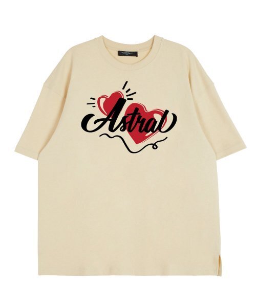 ASTRAL PROJECTION(アストラルプロジェクション)の「ダブルハートラウンドネック15番手綿半袖Tシャツ_バター(Tシャツ/カットソー・レディース・その他・LARGE/X-LARGE/XX-LARGE)」の2枚目の写真