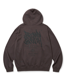PAINTED HOODIE - DARK BROWN