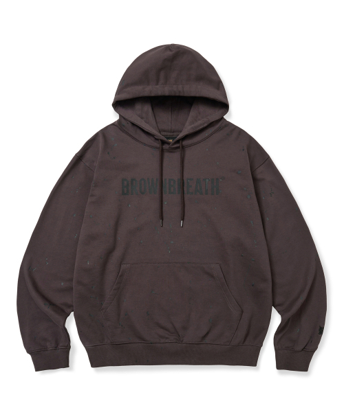 BROWNBREATH(ブラウンブレス)の「PAINTED HOODIE - DARK BROWN(パーカー・レディース・その他・LARGE/X-LARGE/SMALL/MEDIUM)」の2枚目の写真