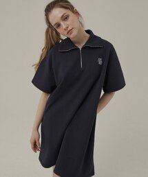 Between A and B（ビトウィーンエイアンドビー）の「スモールロゴハーフジップミニワンピース[ネイビー]（ワンピース）」