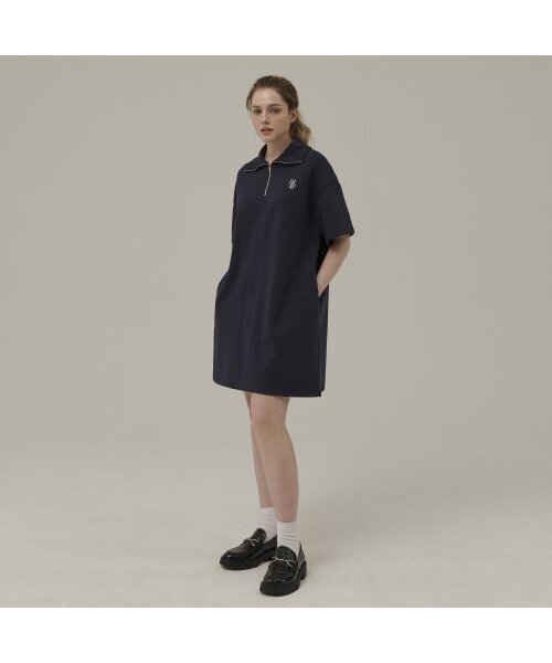 Between A and B（ビトウィーンエイアンドビー）の「スモールロゴハーフジップミニワンピース[ネイビー]（ワンピース・レディース・その他・FREE）」の5枚目の写真