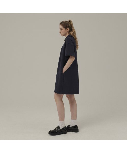 Between A and B（ビトウィーンエイアンドビー）の「スモールロゴハーフジップミニワンピース[ネイビー]（ワンピース・レディース・その他・FREE）」の6枚目の写真