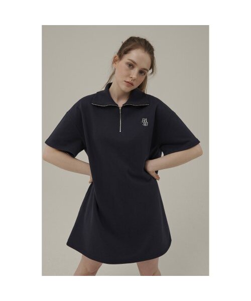Between A and B（ビトウィーンエイアンドビー）の「スモールロゴハーフジップミニワンピース[ネイビー]（ワンピース・レディース・その他・FREE）」の7枚目の写真