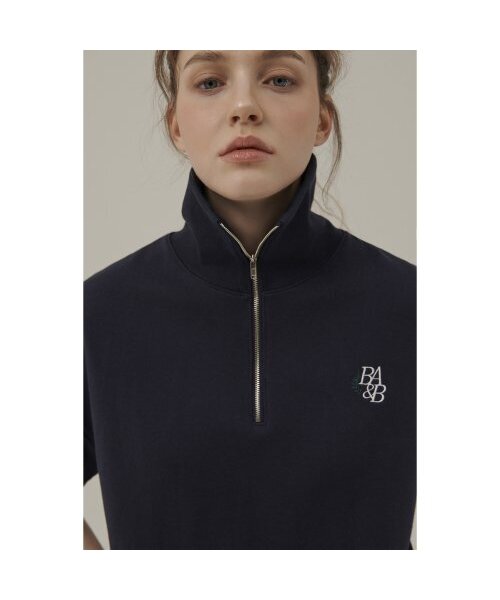 Between A and B（ビトウィーンエイアンドビー）の「スモールロゴハーフジップミニワンピース[ネイビー]（ワンピース・レディース・その他・FREE）」の8枚目の写真
