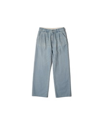 Corrigin One Tuck Denim Pants Light Blue