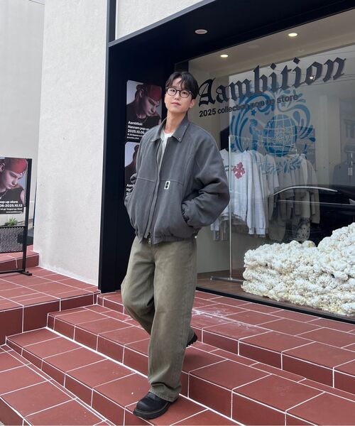 AAMBITION(アアンビション)の「キルティッドワークジャケット(チャコール)(デニムジャケット・メンズ・その他・FREE)」の4枚目の写真