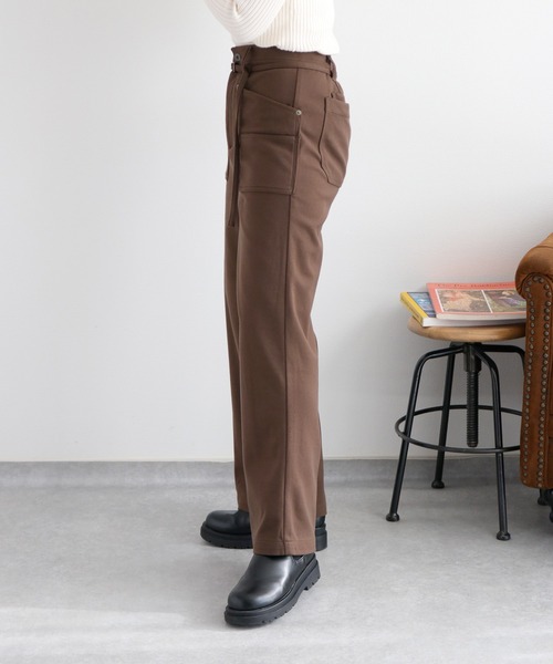 cepo（セポ）の「ジャージーワークイージーベルテッドパンツ（その他パンツ・レディース・オフホワイト/ブラック/ブラウン・S/M/L）」の12枚目の写真