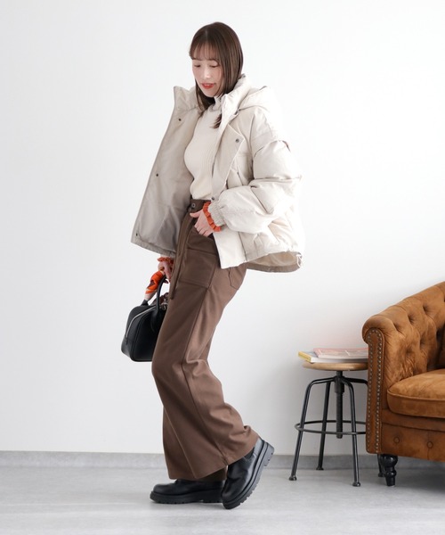 cepo（セポ）の「ジャージーワークイージーベルテッドパンツ（その他パンツ・レディース・オフホワイト/ブラック/ブラウン・S/M/L）」の10枚目の写真