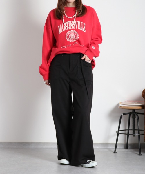 cepo（セポ）の「ジャージーワークイージーベルテッドパンツ（その他パンツ・レディース・オフホワイト/ブラック/ブラウン・S/M/L）」の4枚目の写真