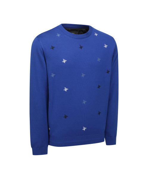 ANEW GOLF（アニューゴルフ）の「M LOGO PATTERN WIND BLOCK PULLOVER_RB（ニット/セーター・メンズ・その他・MEDIUM/LARGE/X-LARGE/XX-LARGE）」の4枚目の写真