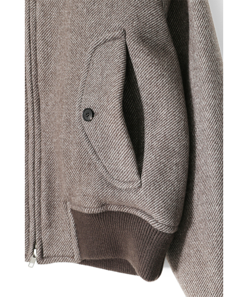HORLISUN（ホーリーサン）の「Visitor Wool Twill Harrington Jacket Melange Brown（その他アウター・レディース・その他・SMALL/MEDIUM/LARGE）」の4枚目の写真