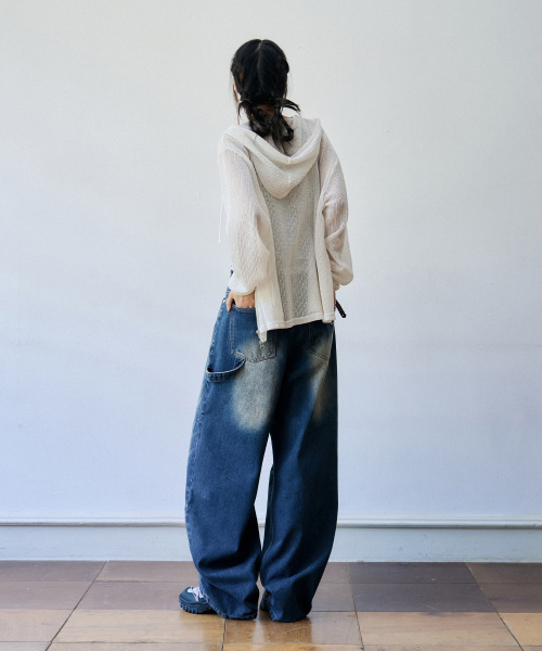OURDAYZ（アワーデイズ）の「アッセンブルワイドバルーンデニムパンツ[ディープブルー]（デニムパンツ・レディース・その他・LARGE/MEDIUM/SMALL/X-LARGE）」の7枚目の写真