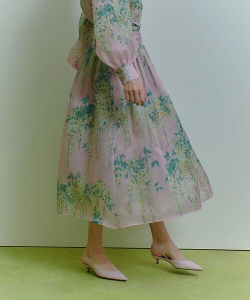 LOULOU WILLOUGHBY】RATTIオーガンフラワースカート（スカート