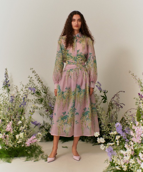 【新品未使用】ルルウィルビー　フラワーチュールドットギャザースカート（1407） LOULOU WILLOUGHBY】RATTIオーガンフラワースカート（スカート