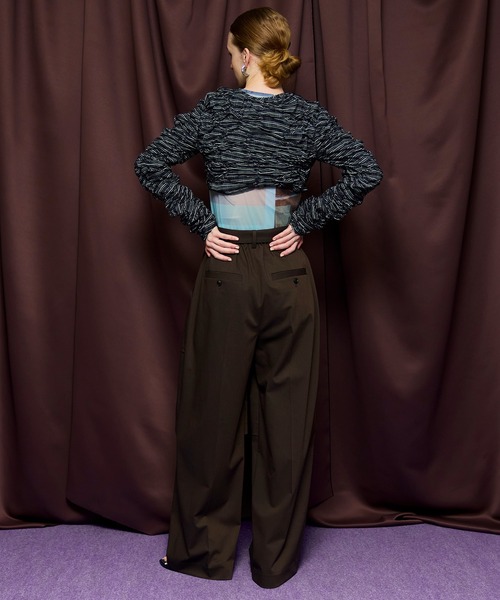 MAISON SPECIAL(メゾンスペシャル)の「Random Charring Bolero/ランダムシャーリングボレロ(カーディガン/ボレロ・レディース・ミント/ブルー/ブラック・FREE)」の18枚目の写真