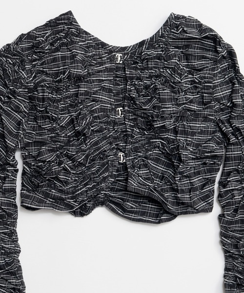 MAISON SPECIAL(メゾンスペシャル)の「Random Charring Bolero/ランダムシャーリングボレロ(カーディガン/ボレロ・レディース・ミント/ブルー/ブラック・FREE)」の11枚目の写真