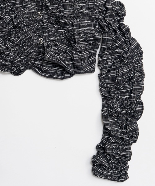 MAISON SPECIAL(メゾンスペシャル)の「Random Charring Bolero/ランダムシャーリングボレロ(カーディガン/ボレロ・レディース・ミント/ブルー/ブラック・FREE)」の12枚目の写真