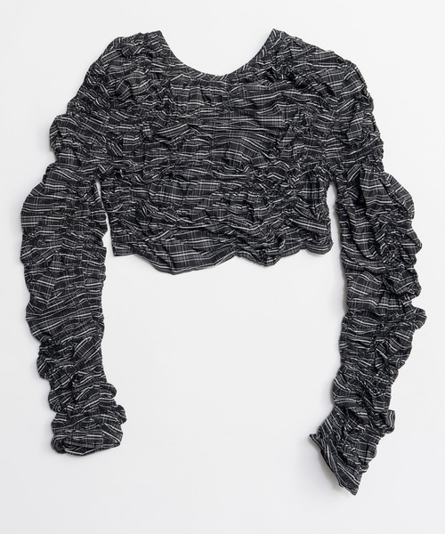 MAISON SPECIAL(メゾンスペシャル)の「Random Charring Bolero/ランダムシャーリングボレロ(カーディガン/ボレロ・レディース・ミント/ブルー/ブラック・FREE)」の14枚目の写真