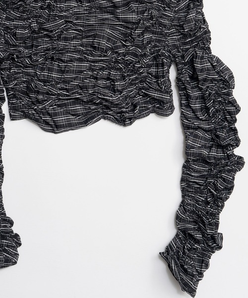 MAISON SPECIAL(メゾンスペシャル)の「Random Charring Bolero/ランダムシャーリングボレロ(カーディガン/ボレロ・レディース・ミント/ブルー/ブラック・FREE)」の16枚目の写真