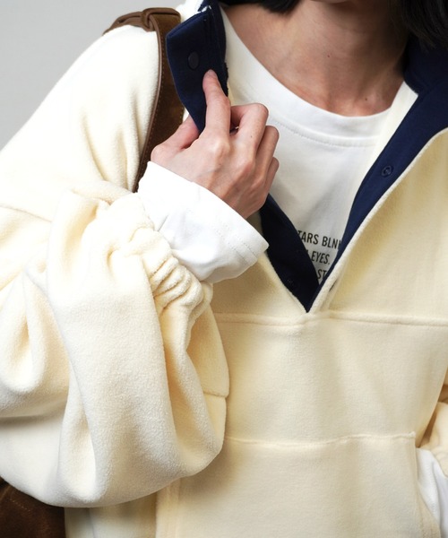 gossara(ゴサラ)の「【リアルバイ多数】フリースプルオーバー(その他トップス・レディース・ネイビー/アイボリー/杢グレー・FREE)」の6枚目の写真