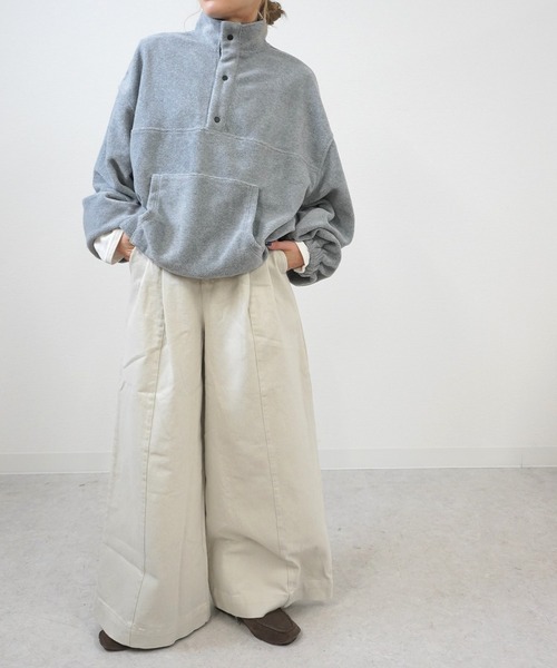 gossara(ゴサラ)の「【リアルバイ多数】フリースプルオーバー(その他トップス・レディース・ネイビー/アイボリー/杢グレー・FREE)」の11枚目の写真