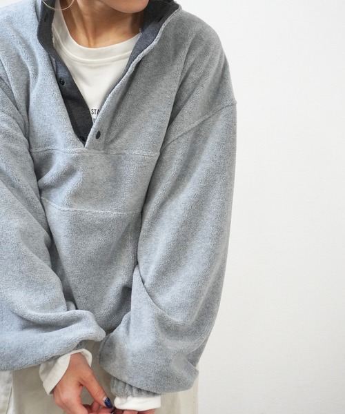 gossara(ゴサラ)の「【リアルバイ多数】フリースプルオーバー(その他トップス・レディース・ネイビー/アイボリー/杢グレー・FREE)」の13枚目の写真