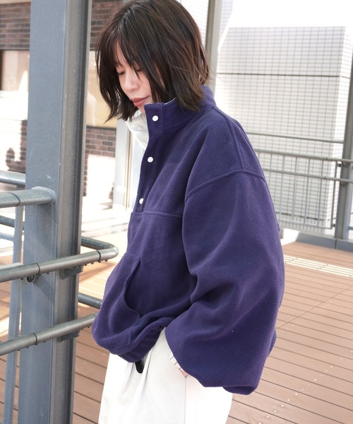 gossara(ゴサラ)の「【リアルバイ多数】フリースプルオーバー(その他トップス・レディース・ネイビー/アイボリー/杢グレー・FREE)」の19枚目の写真