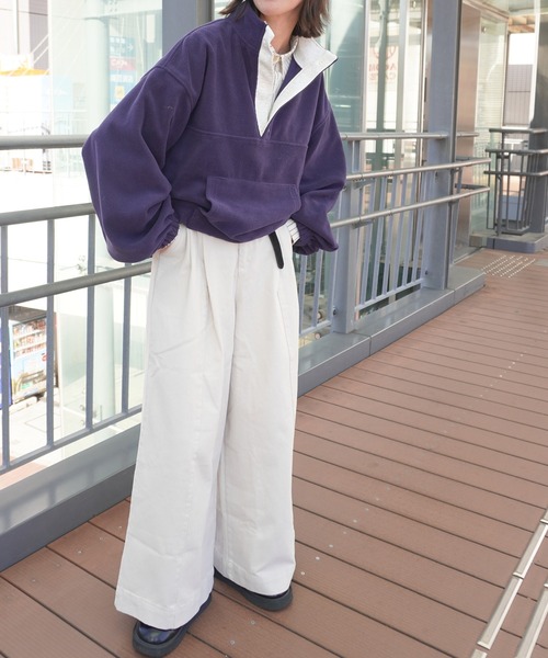gossara(ゴサラ)の「【リアルバイ多数】フリースプルオーバー(その他トップス・レディース・ネイビー/アイボリー/杢グレー・FREE)」の22枚目の写真