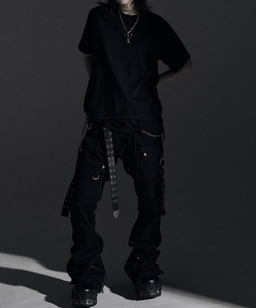 Rosen Kreuz】SIDE BELT DOCKING FLARE PANTS / 【ローゼンクロイツ