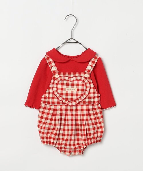 p.premier（ピードットプルミエ）の「ベビーオーバーオール&トップスセット（その他ベビーウェア・キッズ・ピンク/レッド/インディゴブルー/イエロー・70/80）」の4枚目の写真