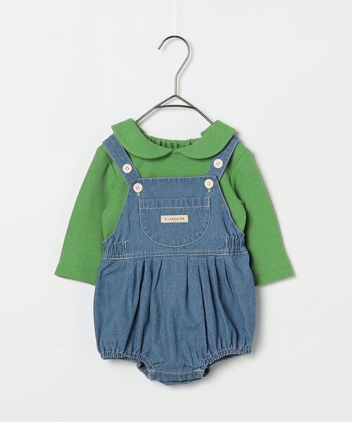 p.premier（ピードットプルミエ）の「ベビーオーバーオール&トップスセット（その他ベビーウェア・キッズ・ピンク/レッド/インディゴブルー/イエロー・70/80）」の2枚目の写真