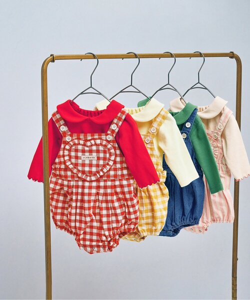 p.premier（ピードットプルミエ）の「ベビーオーバーオール&トップスセット（その他ベビーウェア・キッズ・ピンク/レッド/インディゴブルー/イエロー・70/80）」の9枚目の写真