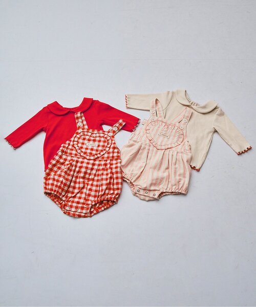 p.premier（ピードットプルミエ）の「ベビーオーバーオール&トップスセット（その他ベビーウェア・キッズ・ピンク/レッド/インディゴブルー/イエロー・70/80）」の10枚目の写真